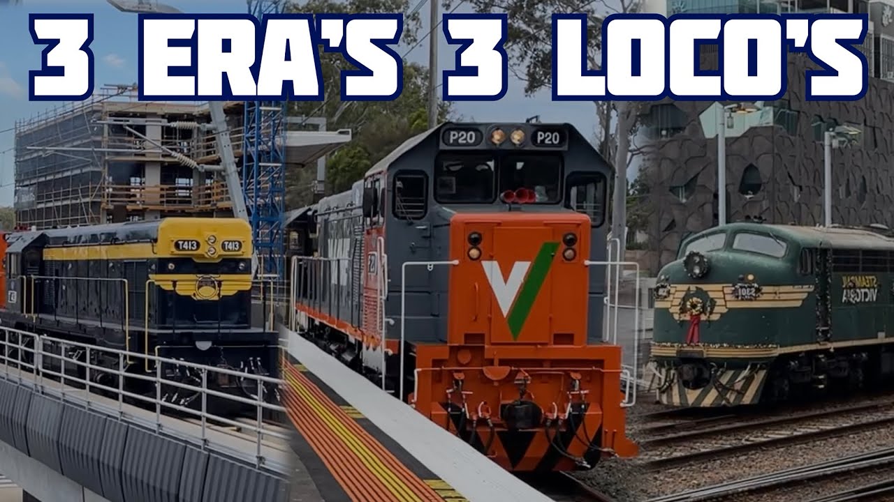 P20 Returns to leading trains in Orange & Grey! 707 Operations & Steamrail Christmas Members Trains!