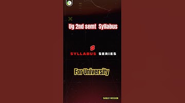 Ug 2nd semt syllabus | ppu /lnmu / patna university ug 2nd semt syllabus | #ug_exams #ugsyllabus