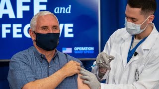 Vice President Mike Pence receives coronavirus vaccine