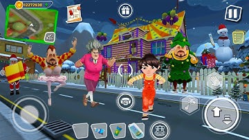 Dark Riddle Christmas Update New Character Vs Scary Teacher 3D (Mod Menu) 2023 Gameplay Walkthrough