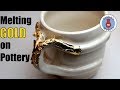 Glazing pottery with gold  experiments with gold leaf