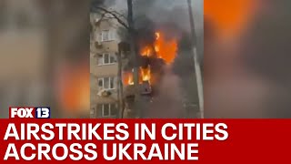 Early morning Airstrikes reported in cities across Ukraine | FOX 13 Seattle screenshot 3