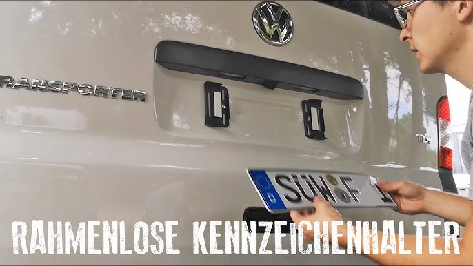 Rahmenlose Kennzeichenhalter Test und Montage - Kennzeichen wechseln -  Nummernschild wechseln 