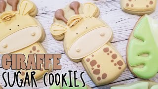 Giraffe African Safari Decorated Sugar Cookies on Kookievision