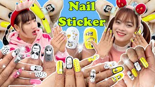 Thử Thách Làm Nail Sticker Cho Chị Tuyết | Hằng Nheo Official