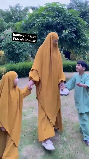 Gamis set french khimar #hijablook #hijab #abaya #abayamuslimah #cadar #hijabstyle #muslimattire