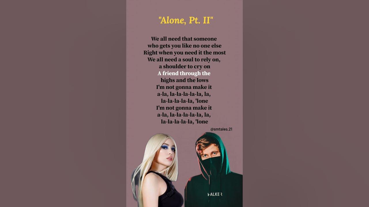 Alone, Pt. II lyrics - Alan Walker & Ava Max #lyrics #alone #avamax #alanwalker