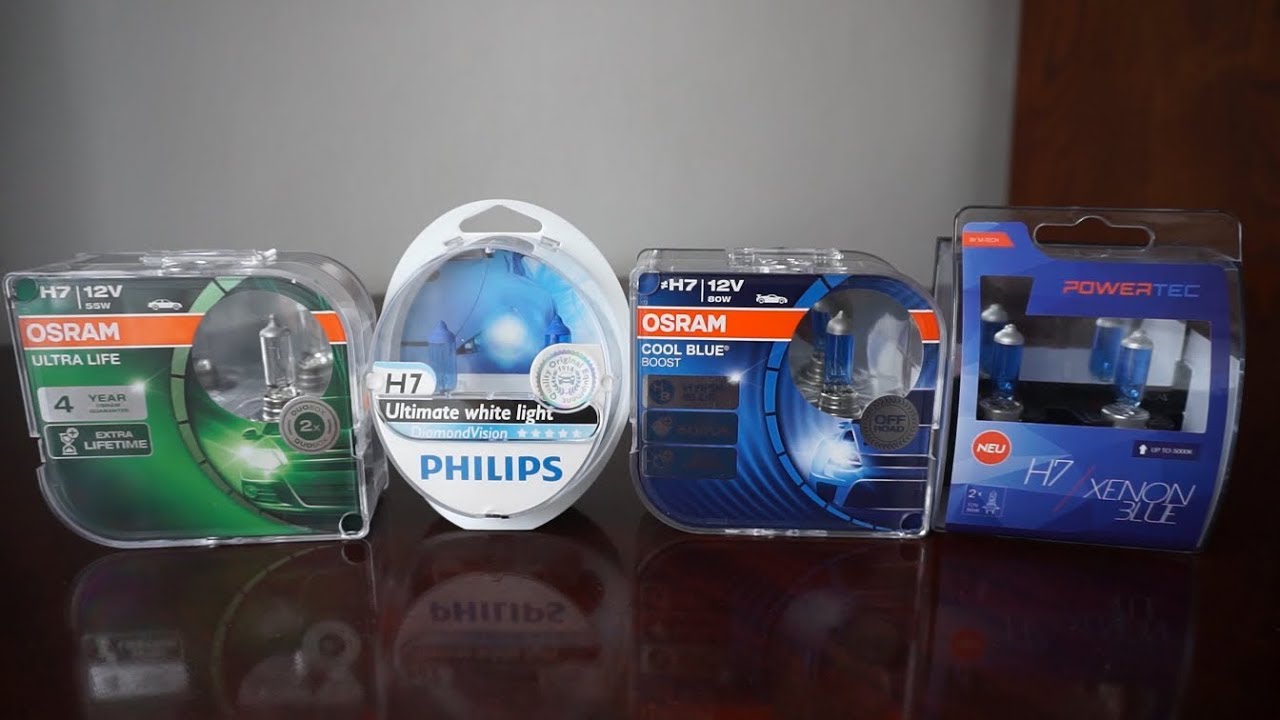 OSRAM Ultra Life, Philips DiamondVision, OSRAM Cool Blue BOOST, M-TECH Powertec XenonBlue