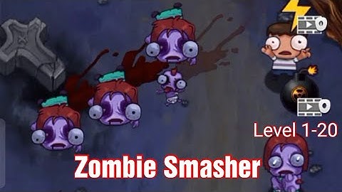 Zombie Smasher || Touch & Kill Zombie || Zombie Killing Part 1 (Level 1-20) - Android Gameplay