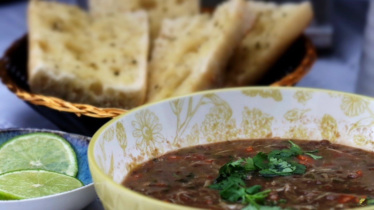 Chicken Lentil Soup Soupe de Lentille au Poulet Soupe Lentil Noir