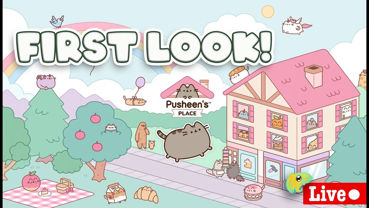 First Look New Pusheen Game! Pusheen's Place on Apple Arcade - Live