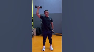 Desenvolvimento unilateral com halteres