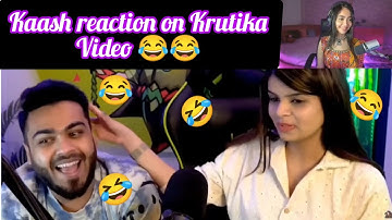 Kaash Reaction on krutika video 😂😂 | @KaashPlays  @KrutikaPlays #payalgaming #krutikaplays