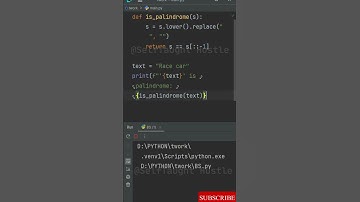 Check if String is Palindrome Function In Python #coding #code #programming