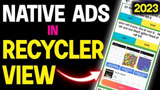 Recyclerview Android Studio | 2023 | Shakir Gyan nativeads