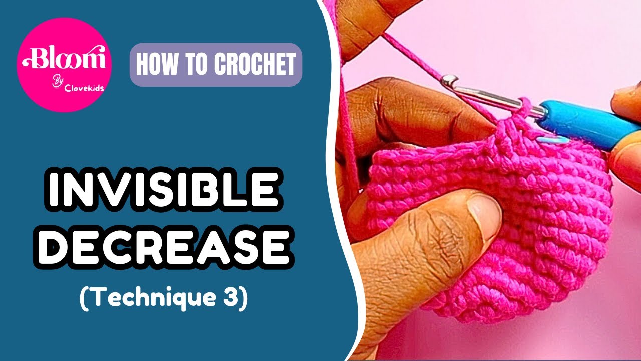 CROCHET: How to make an invisible decrease | Beginners | Crochet ‘n ...