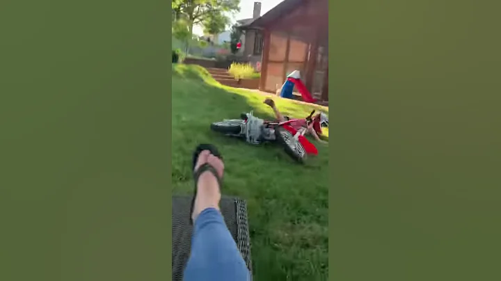 Riding my dirt bike really really fast and surpris...