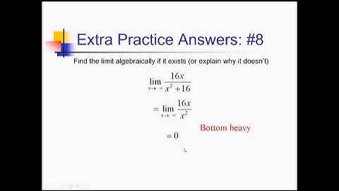 Limits at Infinity: Problem Set #5