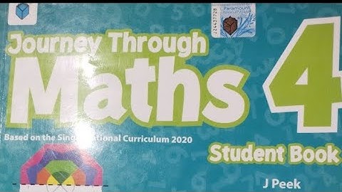 Journey Through Maths Book 4 Pg no. 1,2