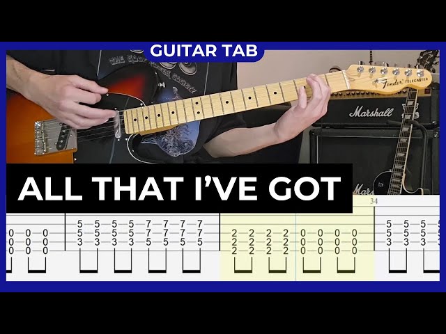 THE USED - All That I've Got - Guitar Cover with Guitar Tabs class=