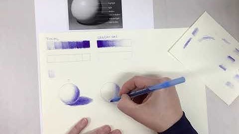 How to shade a sphere with ballpoint pen.