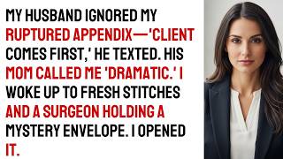 My Husband Ignored My Ruptured Appendix—But The Surgeon Handed Me An Envelope From A Stranger