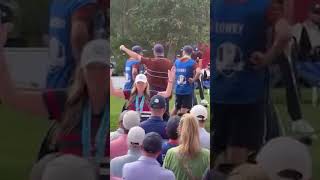 Famous Shane Lowry had to be held back by his caddie as tensions spilled over. Wealth