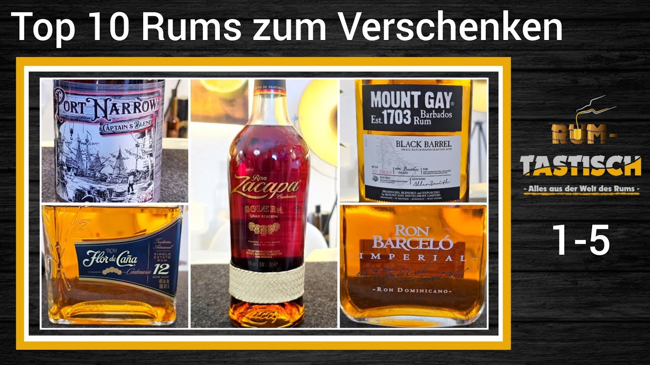 Top 10 Rums für 20-40 Euro zum Verschenken 🥃 Teil 1: Rums 1-5