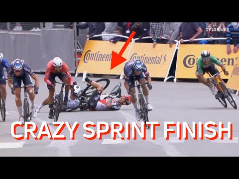 Caleb Ewan  Peter Sagan Wipe Out In Stage 3 Sprint