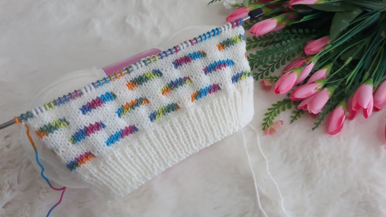 ✅️🍀2 Renkli Muhteşem Örgü Modeli ✅️🍀easy knitting pattern