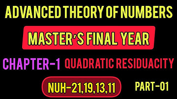 Geavanceerde getallentheorie//master laatste jaar//hoofdstuk-1//college-01