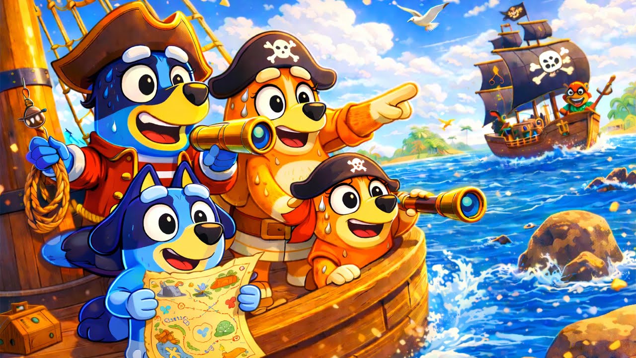 Following the Ancient Map 🗺️🏝️ Bluey’s Family Sets Off on a Treasure Quest ✨| Funny Bluey Animation