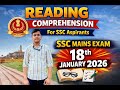 Reading Comprehension Tricks for SSC CGL Mains 2025 | Smart RC by Yash Jain | English Strategy