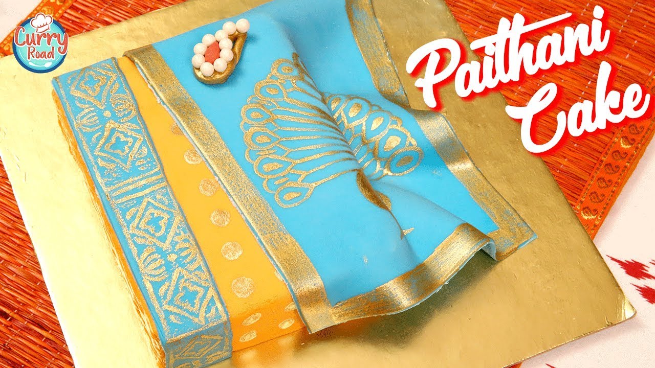 Paithani Saree Cake Recipe | Gudi Padwa Special | Fondant Cake | Designer Cake | Neha Naik