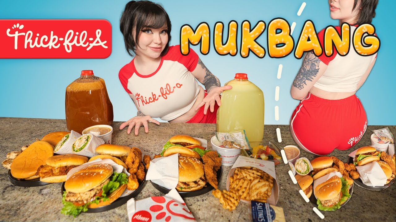 My First Mukbang!! Bought Everything At Chick Fil A! | Nixxi Cat - YouTube