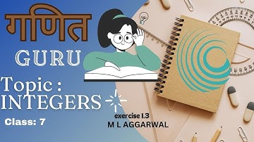 Class 7 Integers Exercise 1.3 ML Aggarwal - Math Homework Simplified
