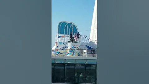 Doin the zipline on Wonder of the Seas  #royalcari...