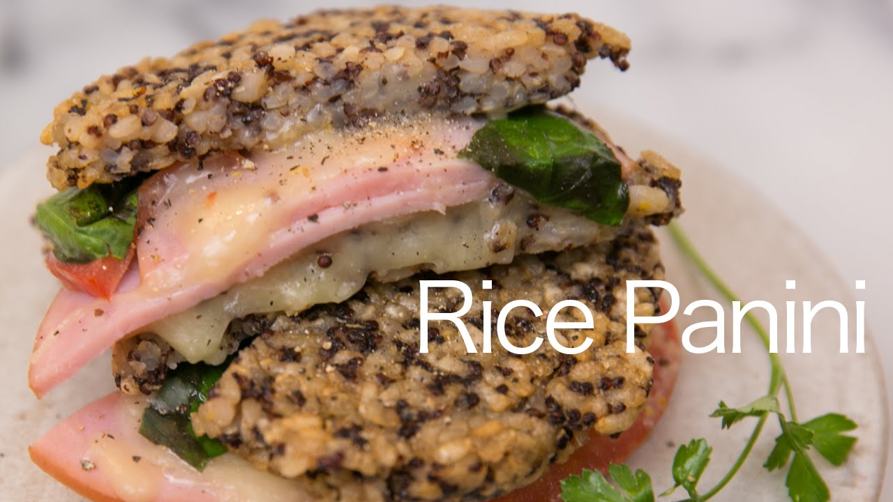 7 Rice Panini [serves 2 as breakfast or brunch] by RICE VERSA - YouTube