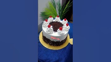 Thumbnail of black forest cake design #trending  #love  #song