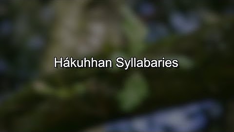 Hákuhhan Syllabaries / logograms