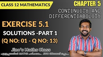 Class 12 Maths | Continuity and Differentiability | Exercise 5.1 Solutions | Part 1 #plustwomaths