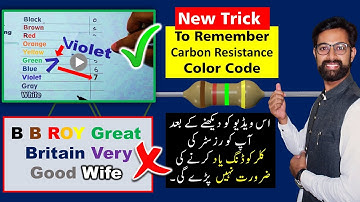 Completely New Trick To Memorize Carbon Resistance Colour Code | Faseeh Janjua