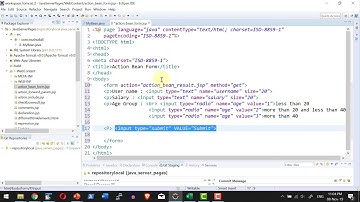 Apache Tomcat - JSP - Servlet -  JSP Action Bean get set property - Video 37