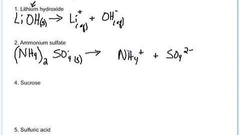 Dissociation equation writing   Wi Fi