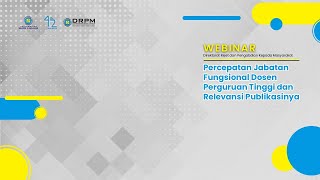 Webinar DRPM Universitas Budi Luhur-Percepatan Jabatan Fungsional Dosen Perguruan Tinggi & Relevansi