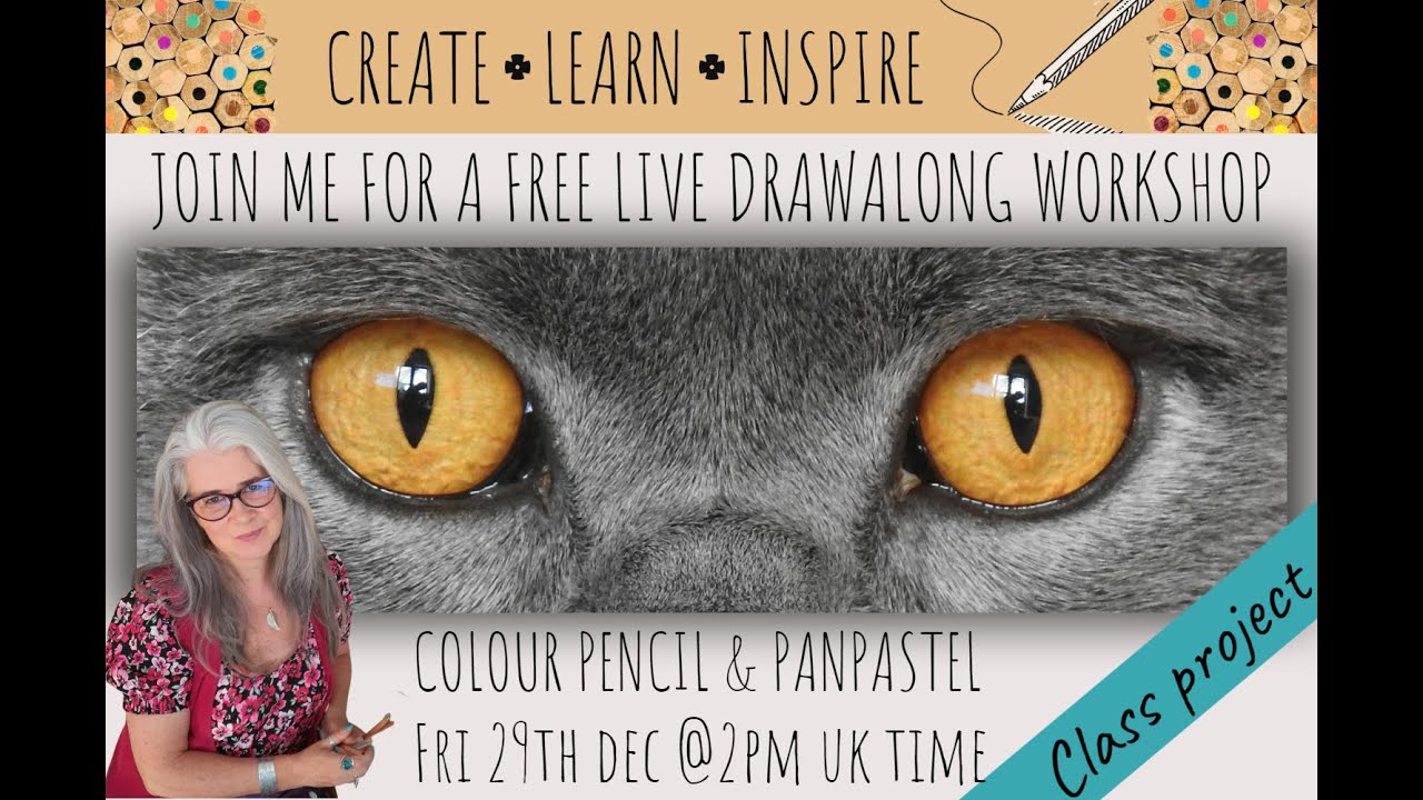 FREE DrawAlong Colour Pencil & Panpastel YouTube