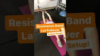 ✅ Here’s how to setup a resistance band lat pullover!
