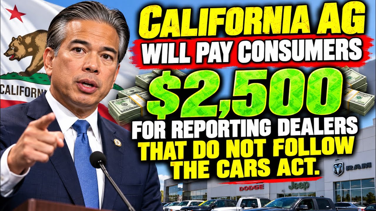 California Car Dealers Ignoring Cars Act & FTC Rules. AG Starts Program For Citizens To Report Them