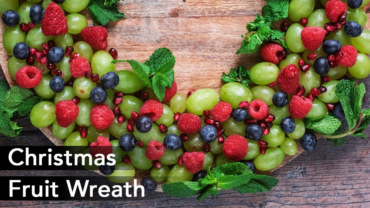 Easy Festive Food - Christmas Fruit Wreath - Hungry Healthy Happy