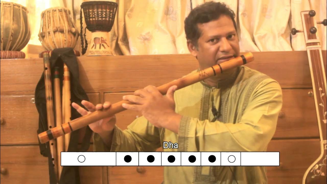 Lesson 3 How to play 'Saptak' Sa Re Ga Ma Pa DHa Ni in flute